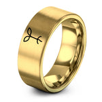 Tungsten Matte Rings for Men – gold tungsten seedling sprout ring