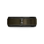 men's comfort fit ring – gunmetal & black tungsten shovel wedding band