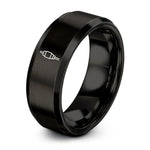 engraved tungsten ring gift – black tungsten rca plug ring