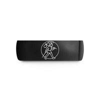 black and grey band – black tungsten the fool wedding band