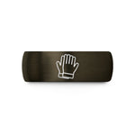 men’s durable wedding band – gunmetal & black tungsten work gloves wedding band