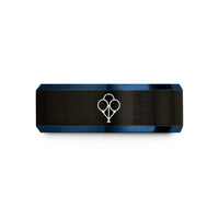 tungsten wedding band him – black & blue tungsten balloons wedding band