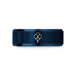 men's tungsten wedding band – black & blue tungsten balloons wedding band