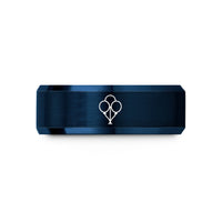 men's tungsten wedding band – black & blue tungsten balloons wedding band