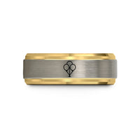 engraved tungsten ring him – gold & blue & silver tungsten balloons wedding band