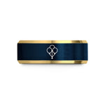 engraved tungsten ring him – gold & blue tungsten balloons wedding band