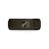 8 mm him ring – gunmetal & black tungsten folding saw wedding band