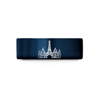 tungsten carbide men's ring – blue tungsten paris skyline wedding band