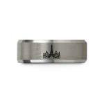 men's tungsten wedding band – grey tungsten paris skyline wedding band