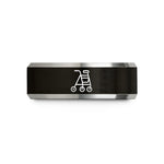 black tungsten ring him – black & gray tungsten rollator walker wedding band