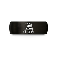 engraved tungsten rings him – black tungsten rollator walker wedding band