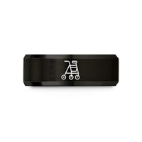 tungsten carbide men's ring – black tungsten rollator walker wedding band