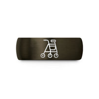black tungsten ring him – gunmetal & black tungsten rollator walker wedding band