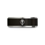 tungsten wedding bands him – black & silver tungsten staff pick wedding band