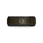 engraved rings for couples – gunmetal & black tungsten database cylinder wedding band