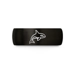 rings for wedding day – black tungsten orca wedding band
