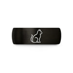 wedding ring for guys – black & gold tungsten cat silhouette wedding band