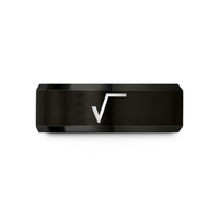 engraved tungsten rings her – black tungsten square root wedding band