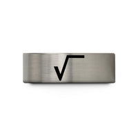 tungsten wedding bands ladies – gold & grey tungsten square root wedding band