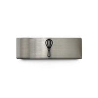 tungsten carbide wedding ring – silver tungsten whisk wedding band