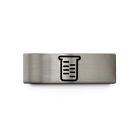 women's tungsten engagement rings – blue & grey tungsten gel electrophoresis bands wedding band