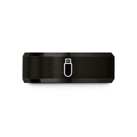 comfort fit tungsten band – black tungsten usb flash drive wedding band