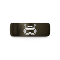 wedding bands for partners – gunmetal & black tungsten fpv goggles wedding band