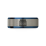 engraved tungsten rings couples – blue & silver tungsten test tube rack wedding band