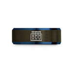 matching bands for couples – gunmetal & blue tungsten test tube rack wedding band