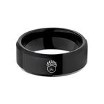 black tungsten ring him – black tungsten bear track wedding band