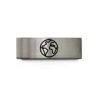 black blue grey ring – black & blue & grey tungsten earth wedding band