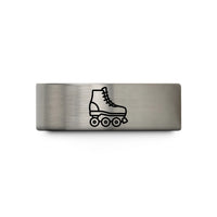engraved tungsten ring him – gray tungsten quad roller skates wedding band