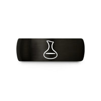 rose gold men's band – black & gold tungsten wine decanter wedding band