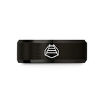tungsten carbide ring him – black tungsten train tracks wedding band
