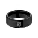 black tungsten ring him – black tungsten lion rampant wedding band