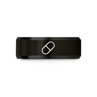 tungsten carbide ring her – black tungsten capsule pill wedding band