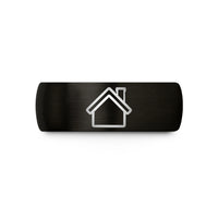 unisex tungsten wedding band – black tungsten roofline chimney wedding band