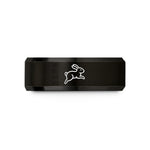 his and hers tungsten bands – black & rose gold tungsten hopping bunny wedding band