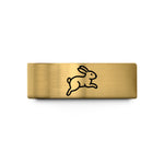 8 mm wide rings – gold tungsten hopping bunny wedding band