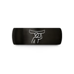 his and hers jewelry – black tungsten canoe carry silhouette wedding band
