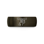 matching tungsten bands – gunmetal & black tungsten canoe carry silhouette wedding band