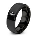 Capacitor – Tungsten Wedding Band, 8 mm, Black Comfort-Fit Unisex