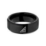 tungsten carbide wedding bands – black tungsten speed square wedding band