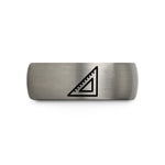 engraved tungsten ring set – silver tungsten speed square wedding band
