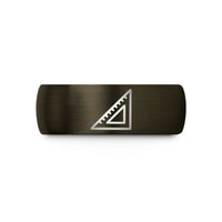 tungsten carbide wedding bands – gunmetal & black tungsten speed square wedding band