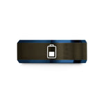wedding band him comfort – gunmetal & blue tungsten battery cell wedding band