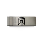 engraved tungsten ring – blue & gray tungsten jerry can wedding band