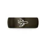 men's tungsten comfort fit – gunmetal & black tungsten transport aircraft wedding band