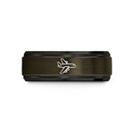 men's tungsten comfort fit – gunmetal & black tungsten transport aircraft wedding band