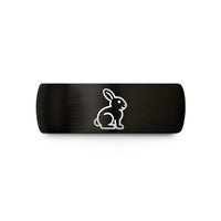 tungsten carbide men's ring – black & blue tungsten chocolate bunny wedding band